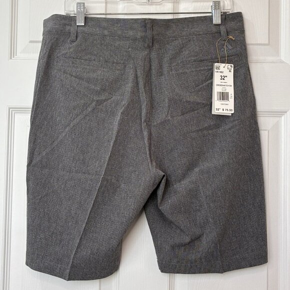 Adidas Crosshatch Golf Shorts NEW Mens 32 Black White Pockets Activewear Preppy - Picture 3 of 10